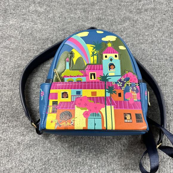 Disney Parks Loungefly Encanto Mini Backpack Blue Casual Park Travel Colorful - Picture 2 of 15